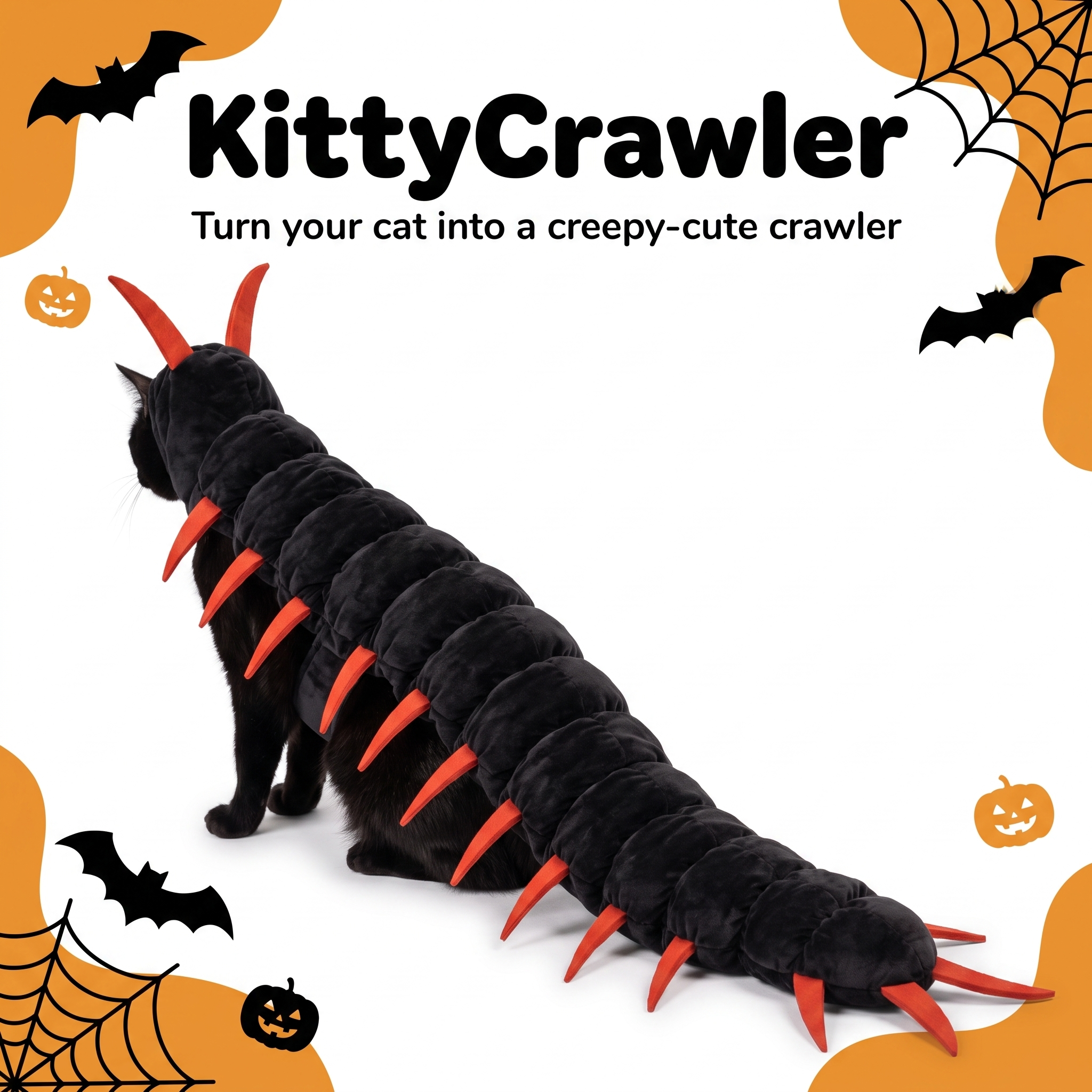 KittyCrawler™ Cat Centipede Costume | Soft Plush, Adjustable Fit